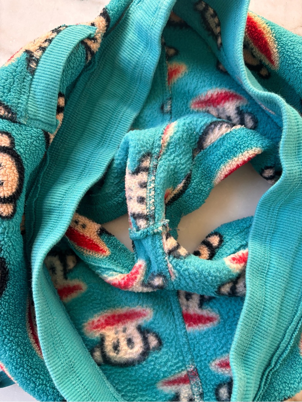 Paul Frank Turquoise Monkey Fleece Pajama Shorts - Picture 4 of 5